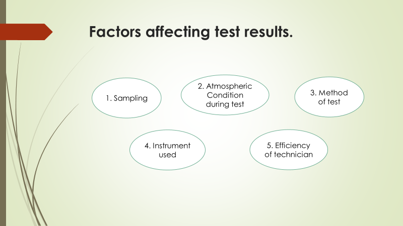factor effecting test result