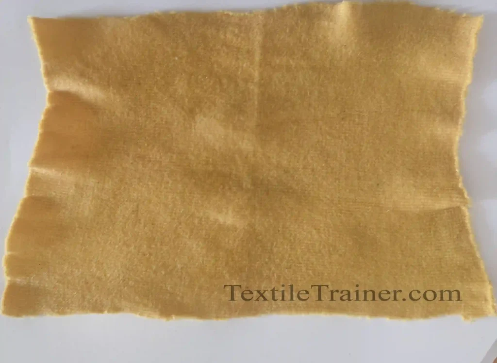 Blended fabric dyed sample