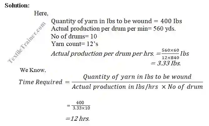 Yarn winding calculation-1