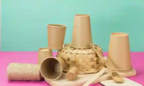 Jute bottles and cups