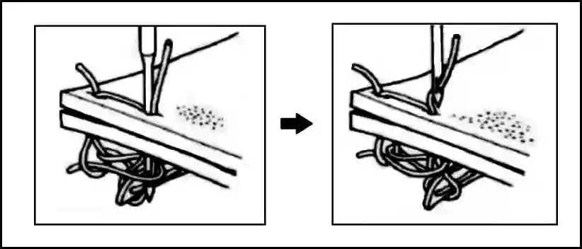 chain stitch formation step-3
