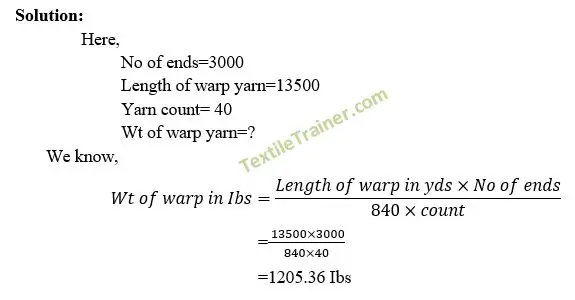 warping calculation exercise-4