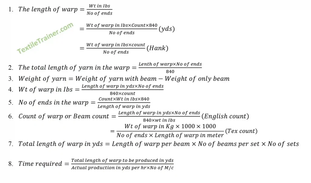 winding formulas for calculation