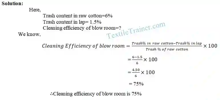 Blow room calculation-1