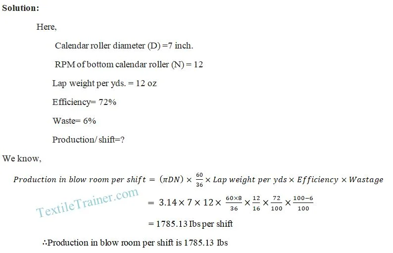 Blow room calculation-9