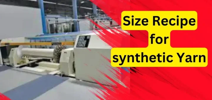 Sizing recipe of synthetic spun yarn