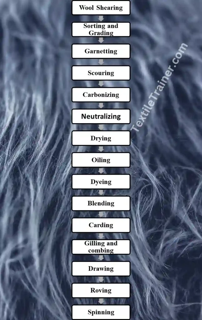Manufacturing process of wool