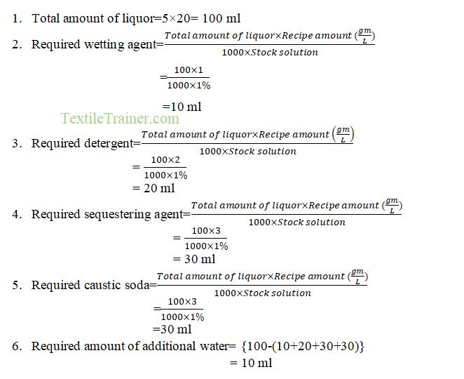 Recipe calculation