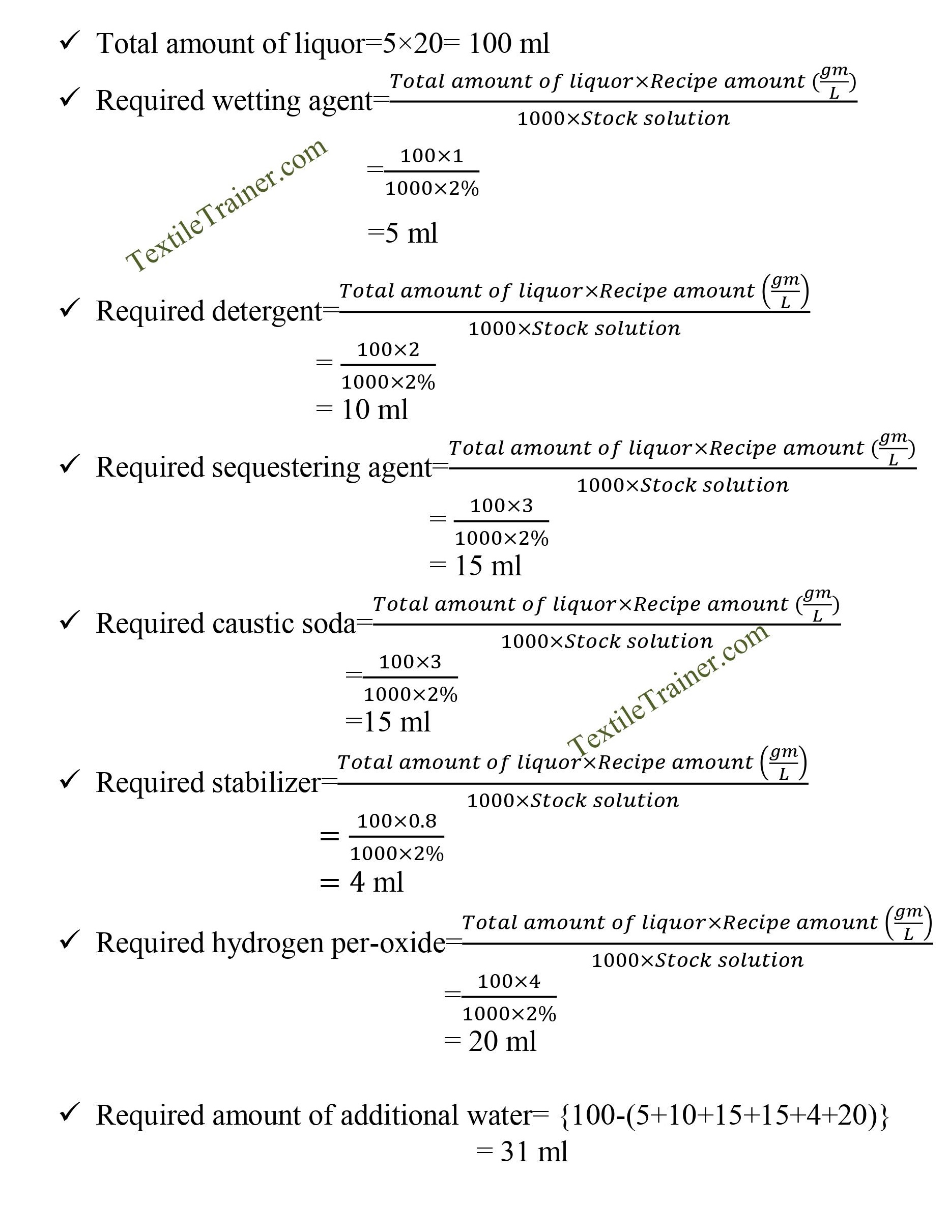 Study on Bleaching of Cotton Fabric with Easy Recipe Calculation/Lab ...