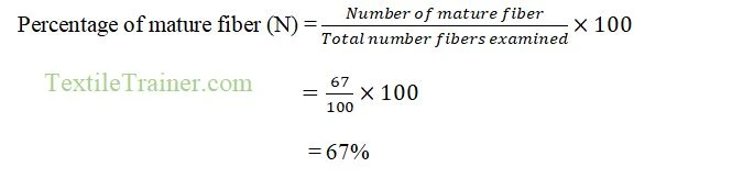 Percentage of mature fiber
