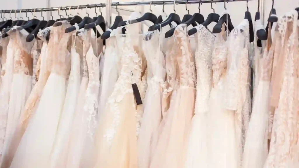 Silk wedding dress