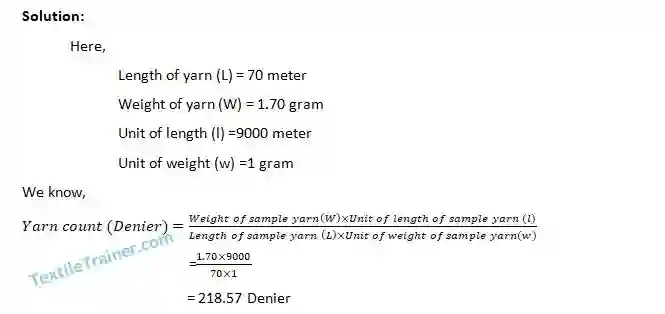 Yarn count measurement-2