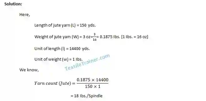 Yarn count measurement 3
