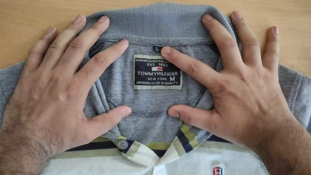 Label of polo shirt