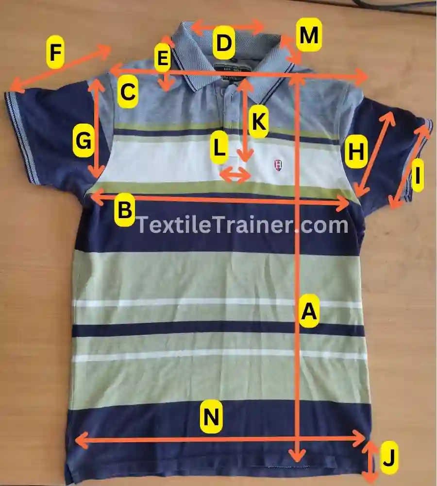 Measurement of Polo shirt analysis