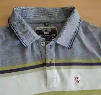 placket of polo shirt