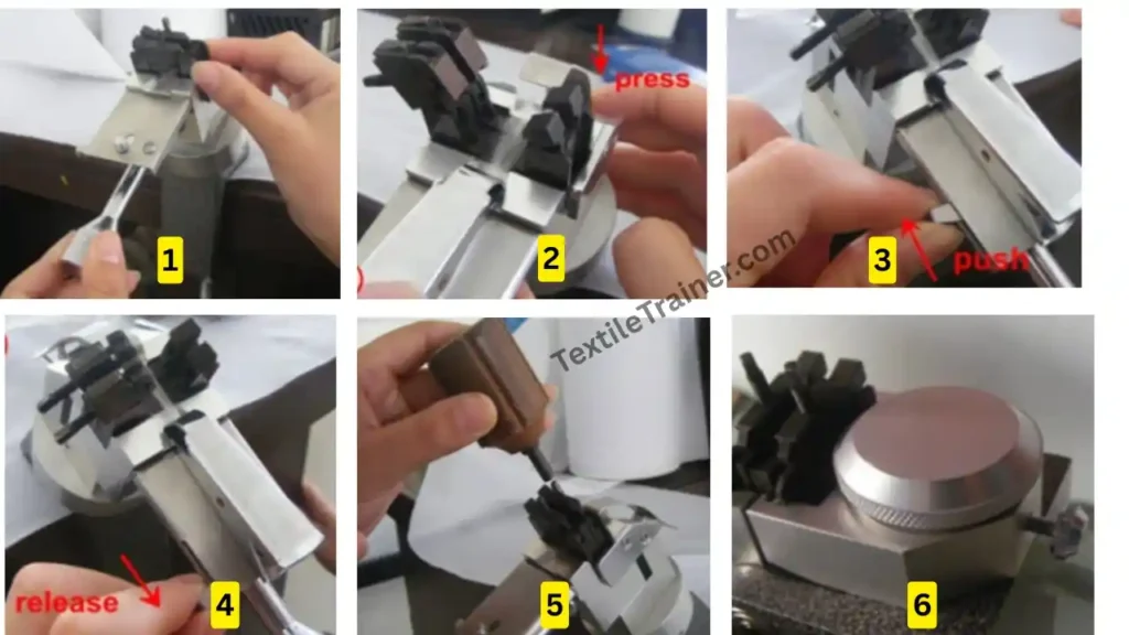 Sample installation for fiber bundle strength test
