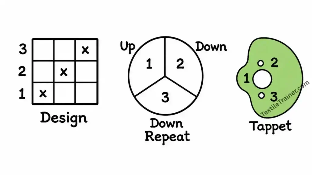 Three shaft twill 