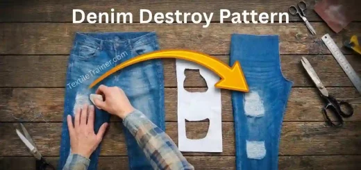 Denim destroy pattern making process