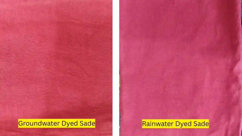 Groundwater vs Rainwater dyed shade