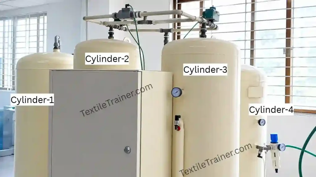 Oxygen cylinder for ozone production