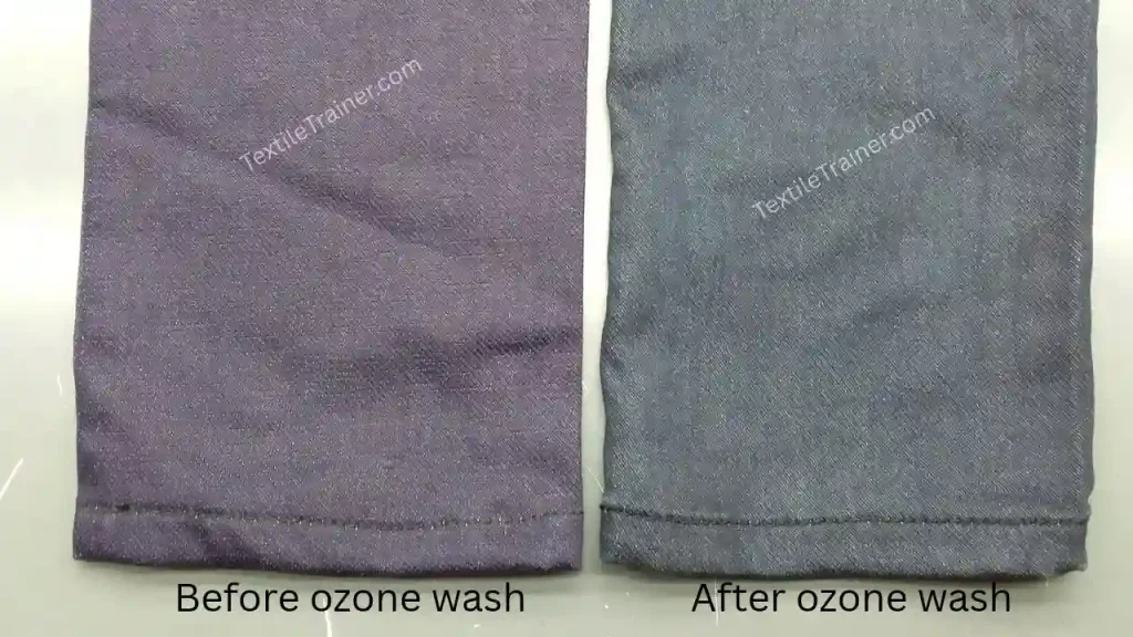Ozone washed denim