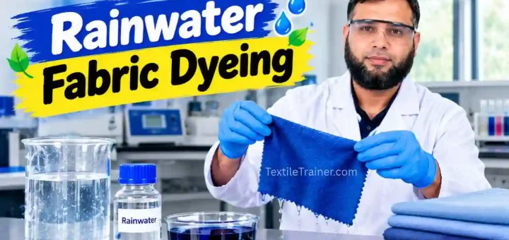 Rainwater fabric dyeing